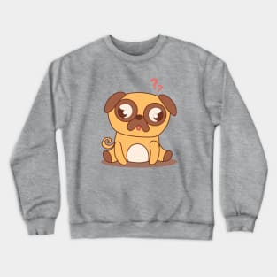 Confused Pug Crewneck Sweatshirt